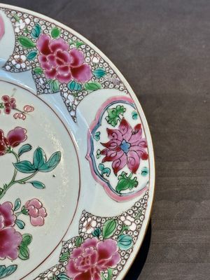 Six Chinese famille rose 'peacock and flowers' plates, Yongzheng — 照片 31
