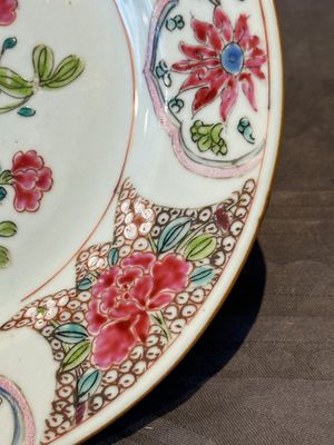 Six Chinese famille rose 'peacock and flowers' plates, Yongzheng — 照片 7