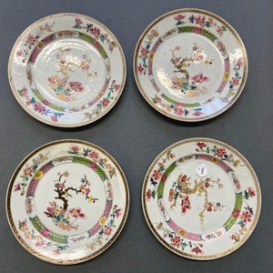 Six Chinese famille rose plates with blossoming branches, Yongzheng — photo 7