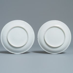 Six Chinese famille rose saucers and five cups, Kangxi and later — photo 5