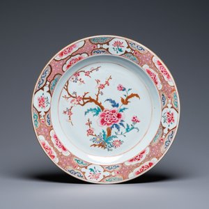 Six Chinese famille rose, verte and Imari-style plates and one dish, Kangxi/Qianlong — 照片 3