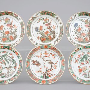 Six Chinese famille verte porcelain plates, Kangxi, ca. 1700 — photo 1