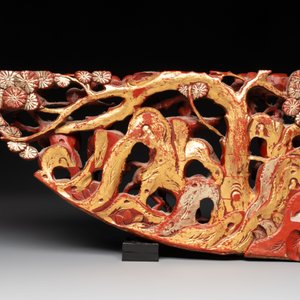 Six Chinese gilt and lacquered wooden panels, 19th C. — photo 5