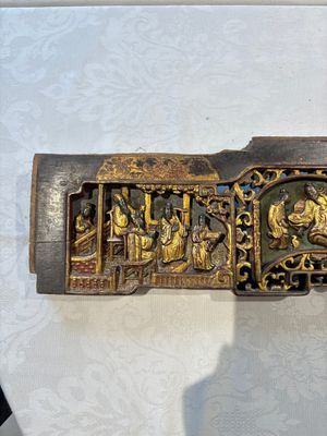 Six Chinese gilt-lacquered carved wooden panels with narrative design, 19th C. — 照片 27