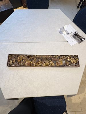 Six Chinese gilt-lacquered carved wooden panels with narrative design, 19th C. — 照片 32