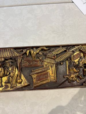 Six Chinese gilt-lacquered carved wooden panels with narrative design, 19th C. — 照片 36