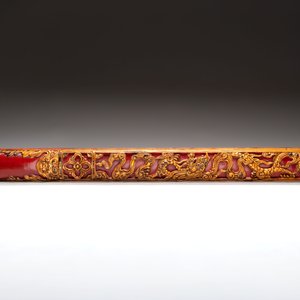 Six Chinese gilt-lacquered carved wooden panels with narrative design, 19th C. — 照片 3