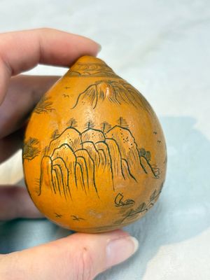 Six Chinese gourd cricket cages and seven carved gourds, 20th C. — photo 37