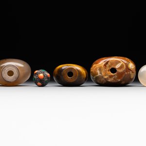 Six Chinese hardstone and agate snuff bottles, 19/20th C. — photo 6