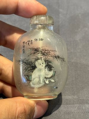 Six Chinese inside-painted glass snuff bottles, 20th C. — foto 23