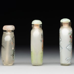 Six Chinese inside-painted glass snuff bottles, 20th C. — foto 3