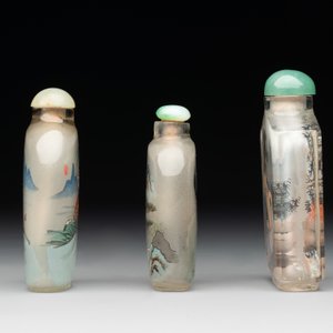 Six Chinese inside-painted glass snuff bottles, 20th C. — foto 7