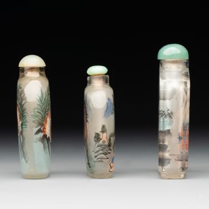 Six Chinese inside-painted glass snuff bottles, 20th C. — foto 9
