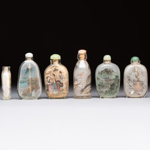 Six Chinese inside-painted snuff bottles, signed Xue Shaofu 薛少甫, Ye Fuying 葉甫英 and Yan Yutian 閻玉田, 20th C. — photo 4
