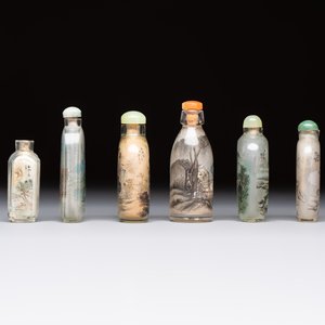 Six Chinese inside-painted snuff bottles, signed Xue Shaofu 薛少甫, Ye Fuying 葉甫英 and Yan Yutian 閻玉田, 20th C. — photo 5