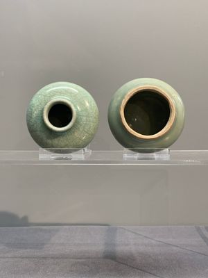 Six Chinese Longquan celadon jarlets, Yuan/Ming — photo 11