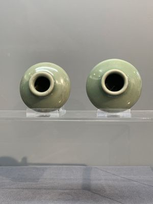 Six Chinese Longquan celadon jarlets, Yuan/Ming — photo 5