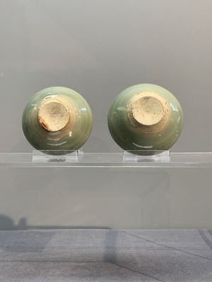 Six Chinese Longquan celadon jarlets, Yuan/Ming — photo 6