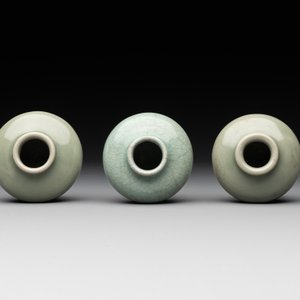 Six Chinese Longquan celadon jarlets, Yuan/Ming — photo 8