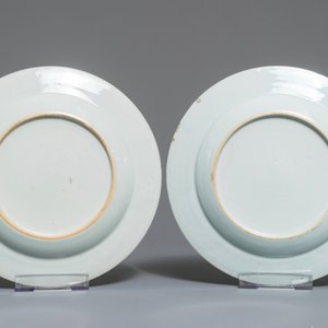 Six Chinese Meissen style plates with a harbour scene, Qianlong — 照片 5
