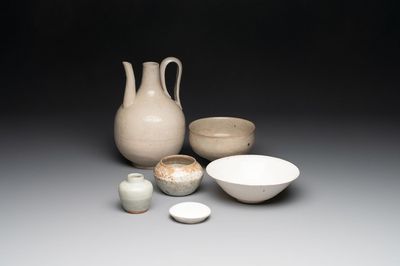Six Chinese monochrome ding-type wares, Song/Yuan