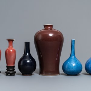 Six Chinese monochrome vases, Kangxi and later — 照片 2