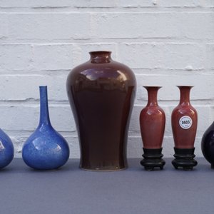 Six Chinese monochrome vases, Kangxi and later — 照片 7