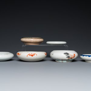 Six Chinese porcelain brush washers, 19/20th C. — photo 5