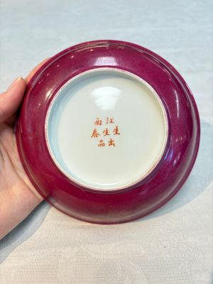 Six Chinese robin's egg-glazed saucers and seven ruby-back plates, Qianlong and Shengshengchun 生生春 marks, 19/20th C. — 照片 24