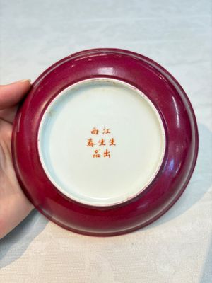 Six Chinese robin's egg-glazed saucers and seven ruby-back plates, Qianlong and Shengshengchun 生生春 marks, 19/20th C. — 照片 26