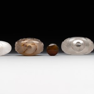 Six Chinese rock crystal and agate snuff bottles, 19/20th C. — photo 6