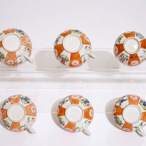 Six Chinese rose-imari cups and saucers, 18/19th C. — 照片 10