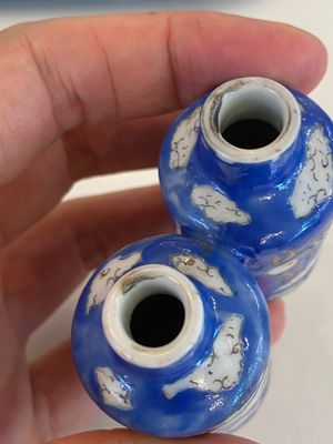 Six Chinese snuff bottles with dragons and Buddhist lions, 19/20th C. — 照片 26