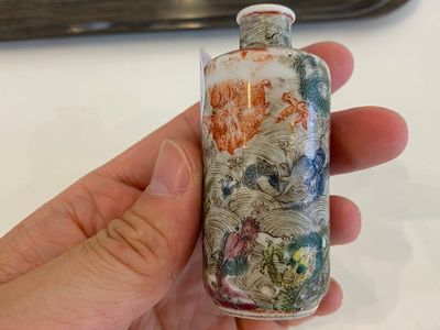 Six Chinese snuff bottles with dragons and Buddhist lions, 19/20th C. — 照片 3