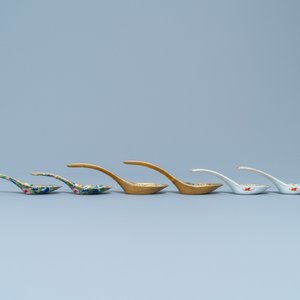 Six Chinese Thai market Lai Nam Thong spoons, 19th C. — 照片 5