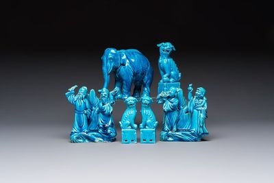 Six Chinese turquoise-glazed wares, 19/20th C. — photo 1
