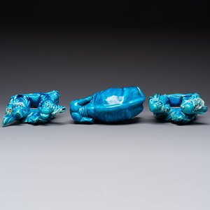 Six Chinese turquoise-glazed wares, 19/20th C. — photo 6