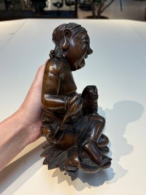 Six Chinese wooden and bamboo carvings, 19/20th C. — photo 16