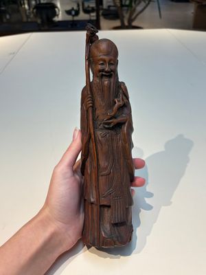 Six Chinese wooden and bamboo carvings, 19/20th C. — photo 26