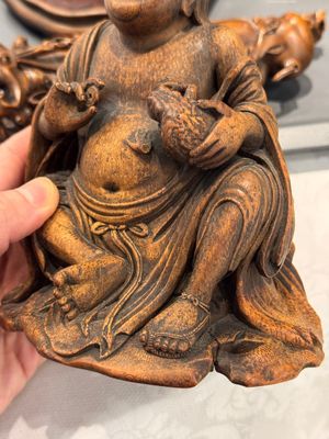 Six Chinese wooden and bamboo carvings, 19/20th C. — photo 42