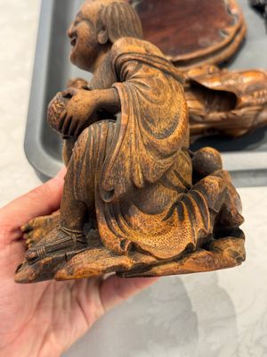 Six Chinese wooden and bamboo carvings, 19/20th C. — photo 46