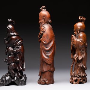 Six Chinese wooden and bamboo carvings, 19/20th C. — photo 11