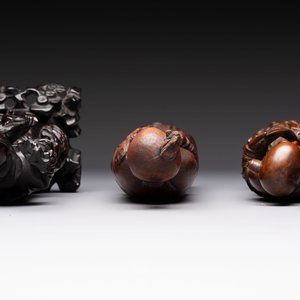 Six Chinese wooden and bamboo carvings, 19/20th C. — photo 14