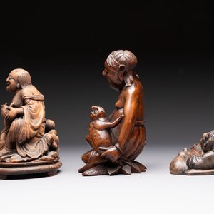 Six Chinese wooden and bamboo carvings, 19/20th C. — photo 3