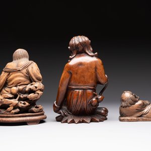 Six Chinese wooden and bamboo carvings, 19/20th C. — photo 4