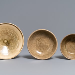 Six Chinese Yaozhou and celadon bowls, Song/Yuan — photo 5