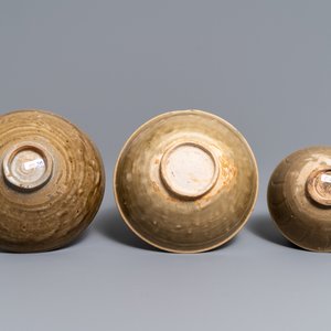 Six Chinese Yaozhou and celadon bowls, Song/Yuan — photo 8