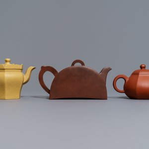 Six Chinese Yixing stoneware teapots, 19/20th C. — photo 2