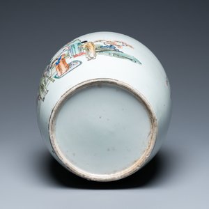 Six diverse Chinese vases and a soft paste seal paste box, 19/20th C. — 照片 13