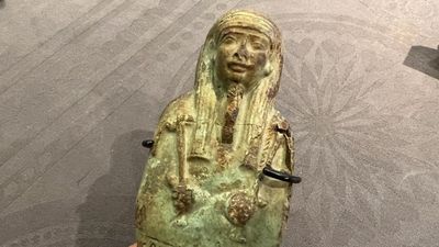 Six Egyptian green- and turquoise-glazed frit ushabtis, Late Period — photo 10